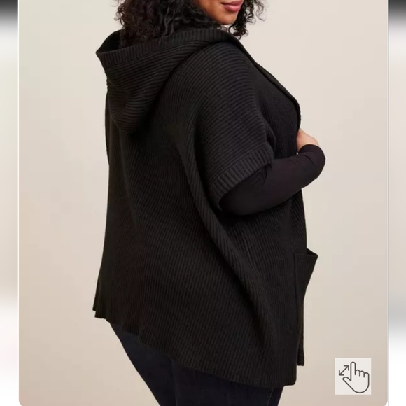 NWT Torrid Ultra Soft Ribbed Kimono Oversized Hooded Sweater Sz 00-3X CL-3170 - Picture 3 of 12